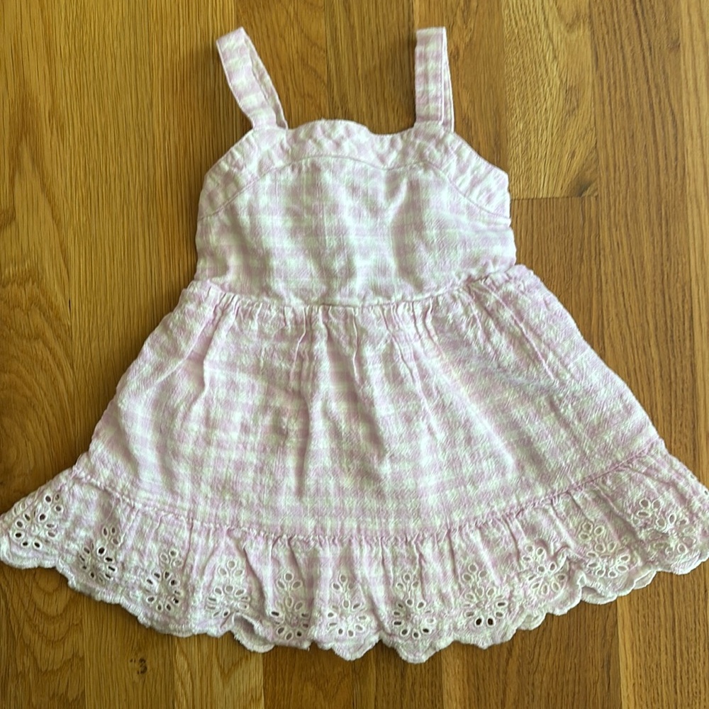 18M Cat & Jack Light Pink Gingham Dress